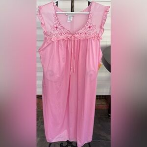 Vintage Dreamaway Nightgown Nylon Pink Medium 40” Long